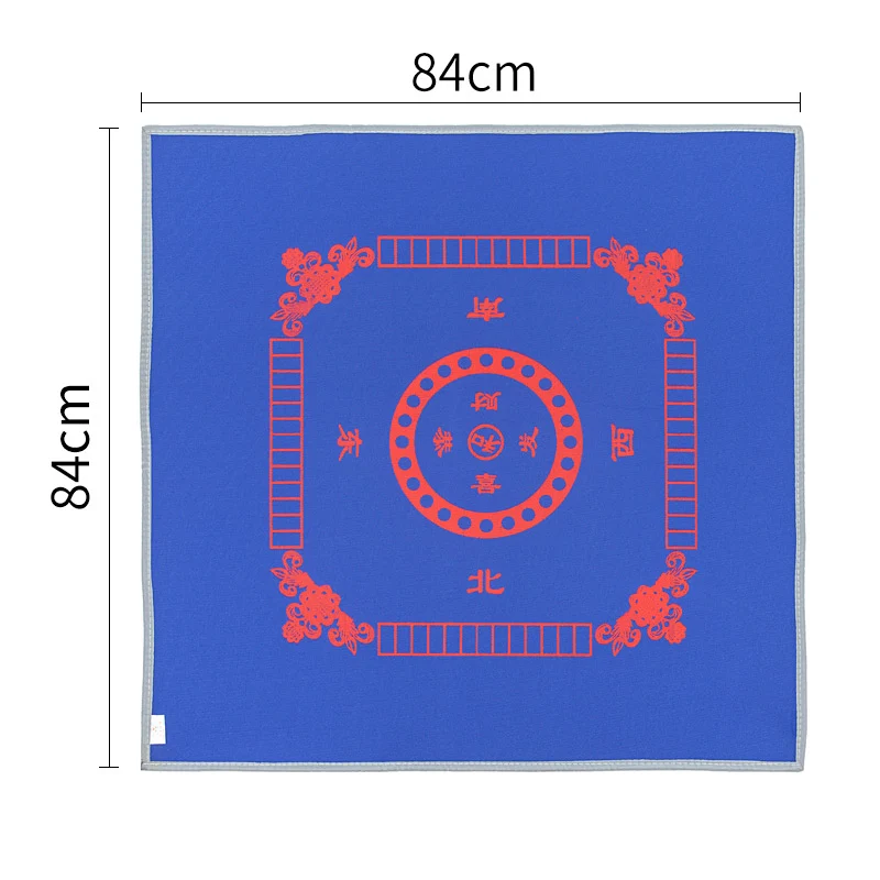 Утолщенный бесшумный нескользящий водонепроницаемый Настольный коврик для игры в покер маджонг прочный домашний игровой Настольный коврик - Цвет: blue 84cm