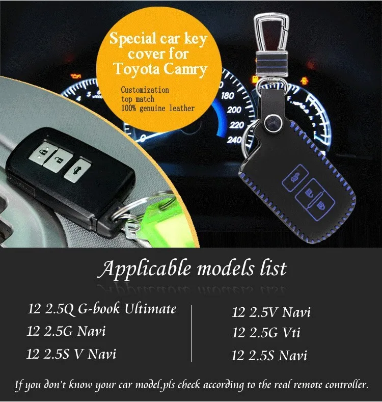 3 кнопки чехол для ключей автомобиля брелок для toyota camry 2012 2,5 v/2,5g/2,5 s Натуральная кожа Автомобильный ключ чехол кошелек держатель 2012