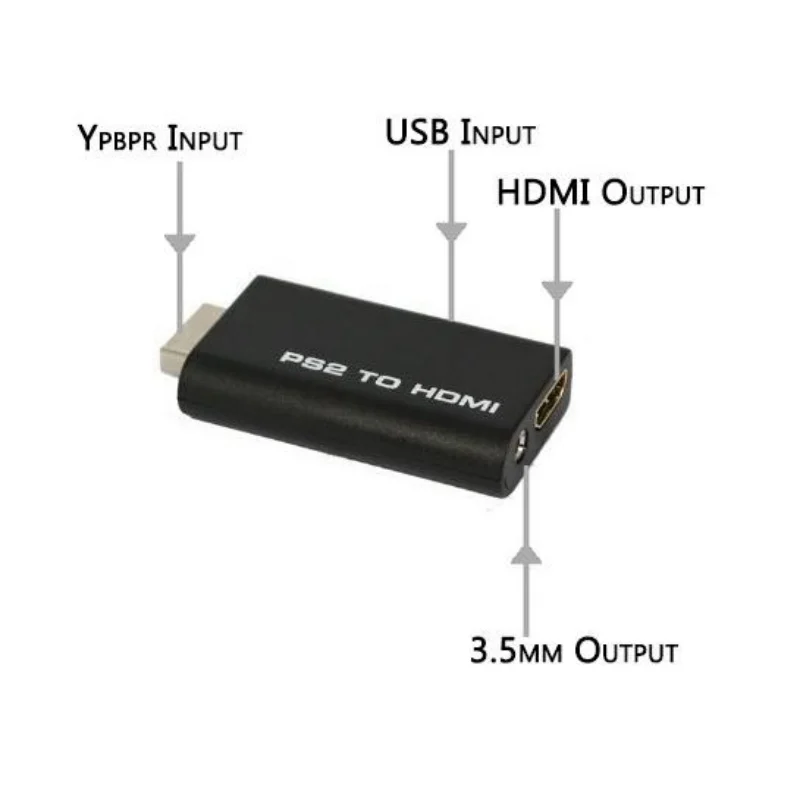 PS2 к HDMI конвертер PS2 HD линейный аудио адаптер AV вход к HDMI видео/аудио сигналы выходной кабель для PS2 HDTV дисплей