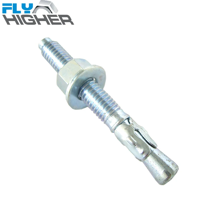 

M10X100 carbon steel Wedge anchor through bolt 10pcs/pack