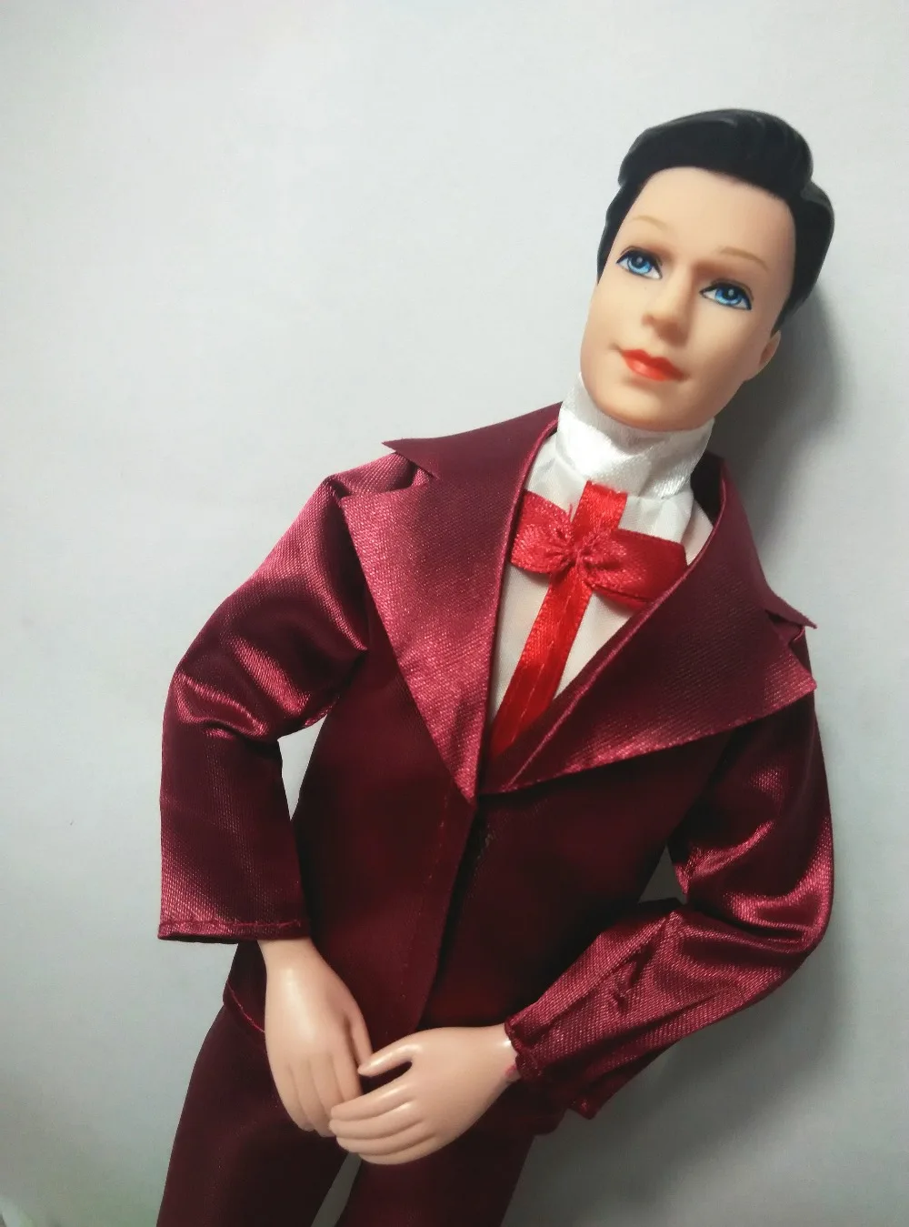 1 sets handmade clothes black bride suit with white shirt and pants for barbie boy firend for