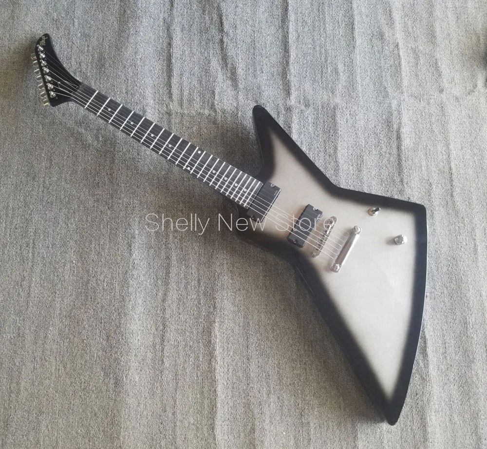

Shelly new store factory custom black 7 strings ebony fingerborad banana headstock electric guitar musical instrument shop