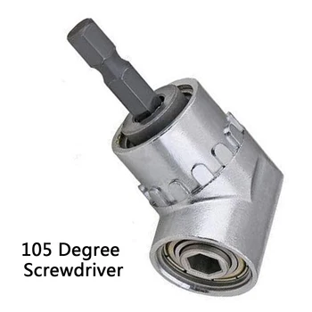

Angle Driver Screwdriver 105 Degree Magnetic Bit 1/4 Hex Shank Angle Extension Screw Driver Socket Holder Bits for Screwdrivers