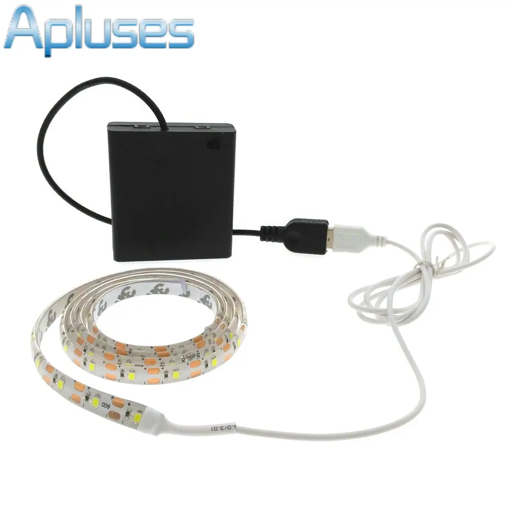 Светодиодная лента DC5V USB 2835 с батарейным отсеком RGB/теплый белый/белый цвет|led strip