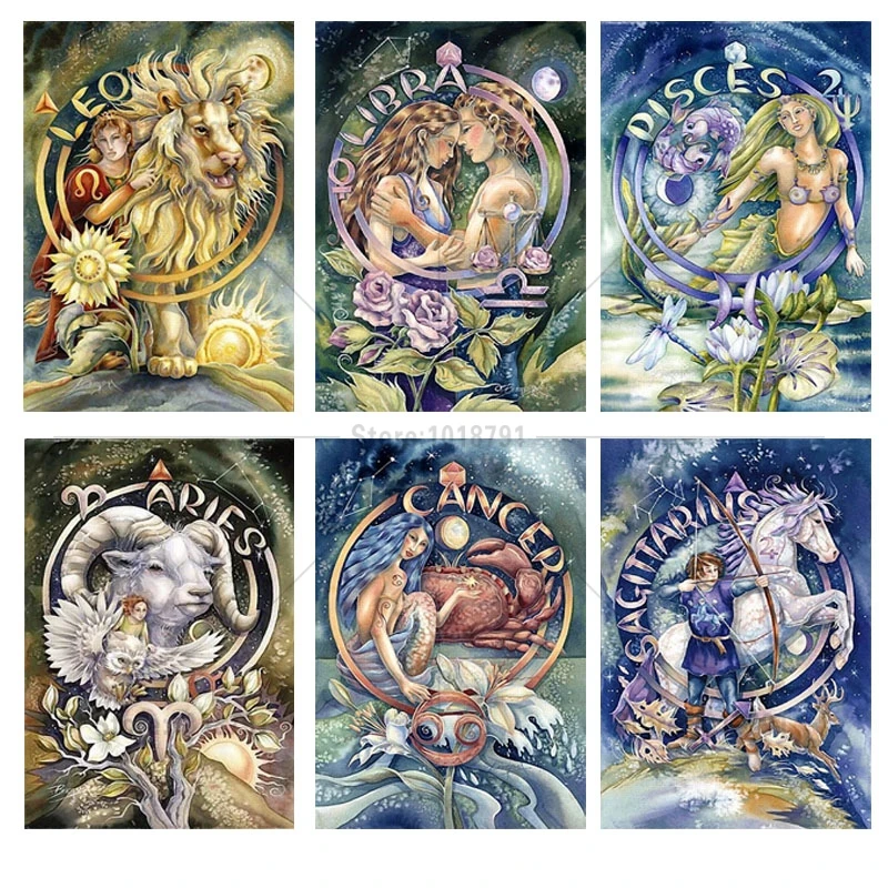 

5d diy diamond painting Cartoon constellation Cross Stitch Rhinestone mosaic decorative Diamond embroidery Home Decoration