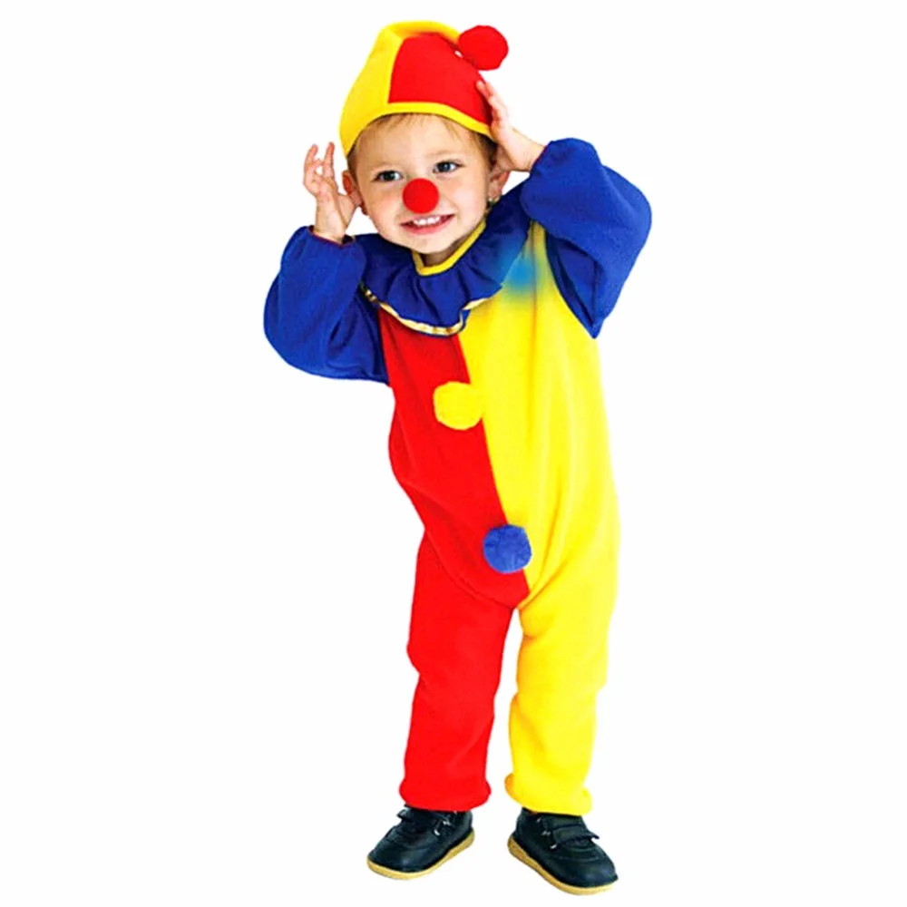 

Kid Baby Toddler Clown Joker Jumpsuit Pennywise Costume Halloween Carnival Masquerade Cosplay Party Performance Clothing