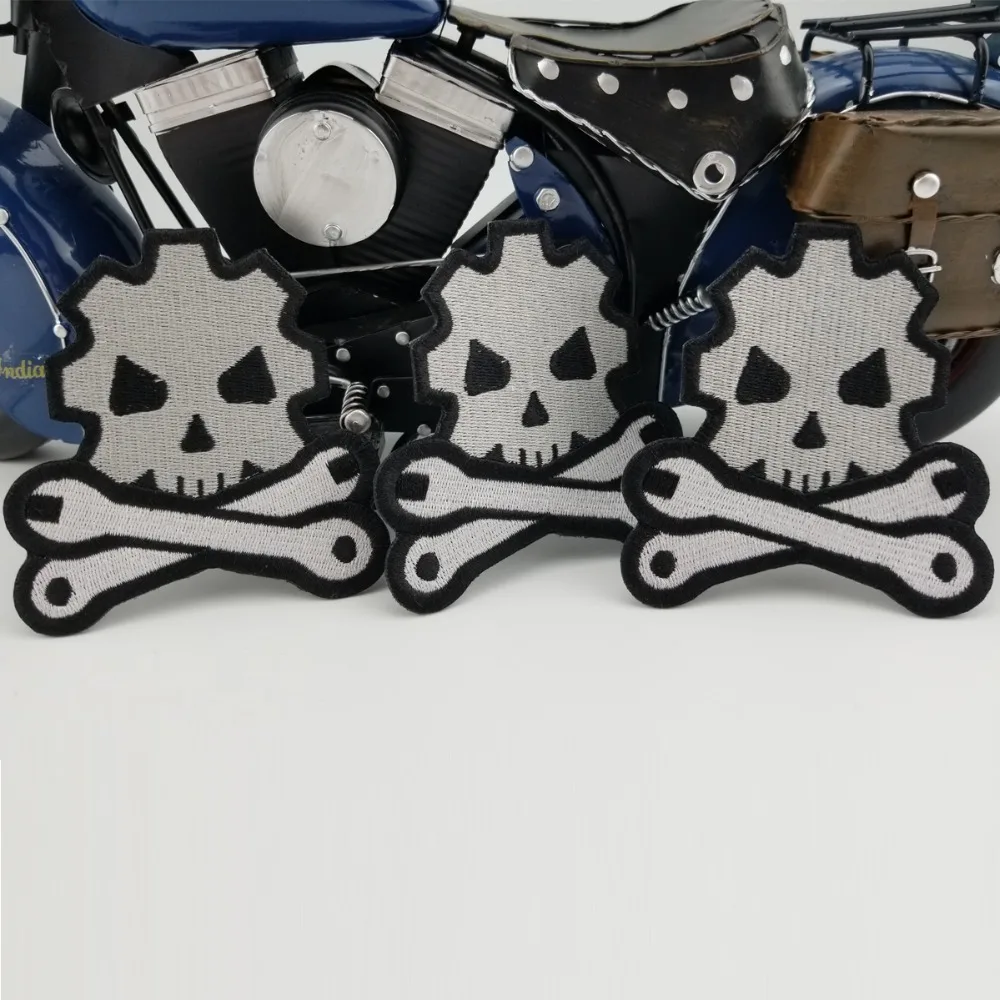 Death Mechanic Morale Embroidered Patch Newest Free Shipping custom design DIY Iron on Clothes (5)