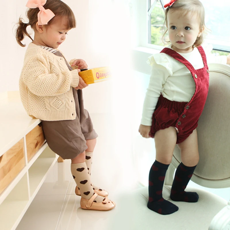 Baby Socks Heart Pattern For Girls Boys Cotton Infant Newborns Kids