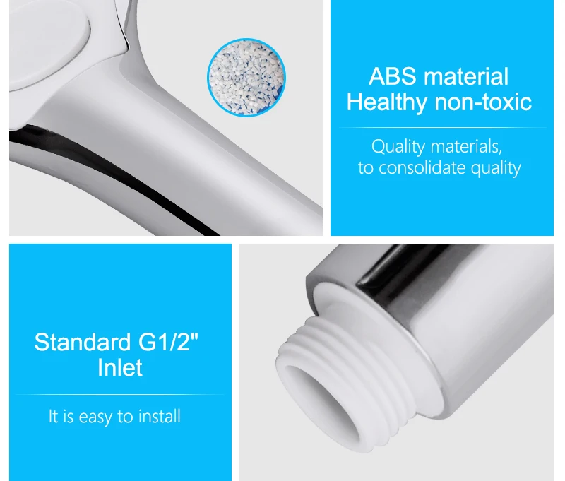 Multifunction Showerhead Body Sprays Hand Shower Head Round Water Saving Shower Head 3 Function Hand Shower Showering (8)