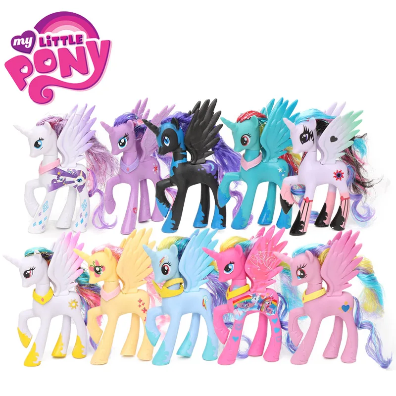 15styles 14cm My Little Pony Toys Princess Celestia Luna Pinkie Pie Rainbow Dash PVC Action Figures Twilight Unicorn Model Dolls