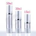Matte silver airless pump bottle 50ml X 20, 50g airless cosmetic cream pump containers,lotion cream vacuum bottles with pump