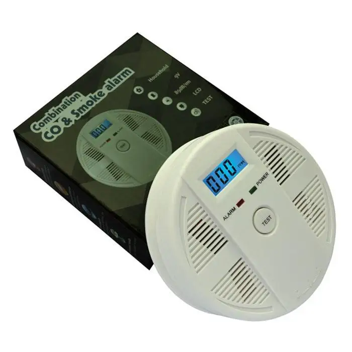 Домашняя охранная сигнализация от угарного дыма 5 ~ 40C 85dB 3-0,5 кГц датчик умный комнатный детектор белый