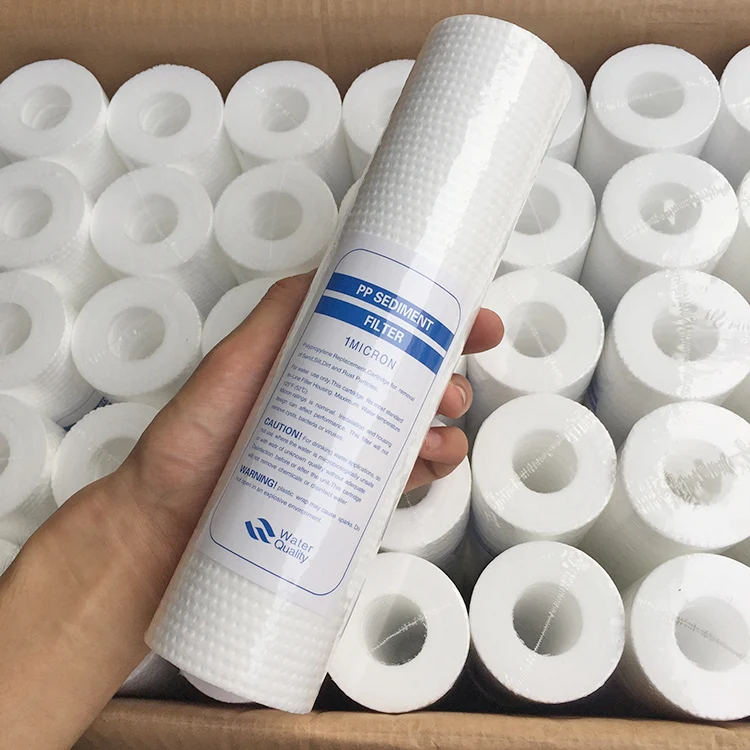 Полипропиленовый фильтр для осадка 10 дюймов 1 микрон|pp replaceable filter|polypropylene water