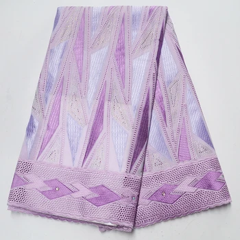 

Lilac Nigerian Lace Fabrics French Guipure Cotton Dry African Lace Fabric Stones Swiss Voile Lace In Switzerland for Men Women