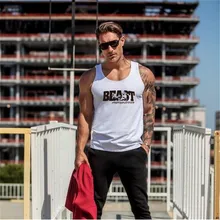 Хлопок зверь спортивные майки мужские майки без рукавов для мальчиков бодибилдинг одежда под рубашку спортивная майка для фитнеса жилет