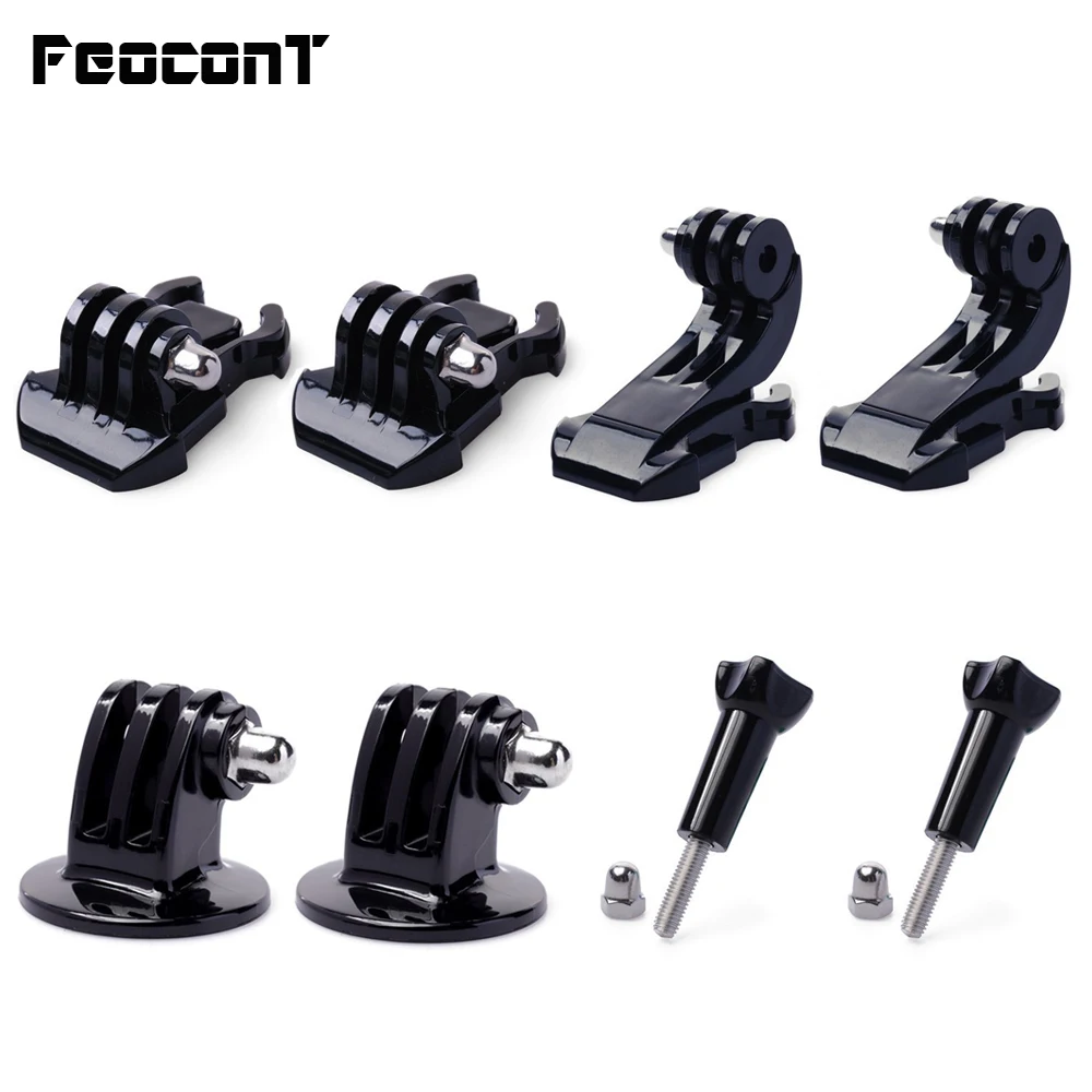 

Action Camera Accessories Kit Buckle Base Mount For GoPro 6 5 Hero 4 Mount J-Hook Tripod Adapter Thumbscrew For Sjcam Yi 4K