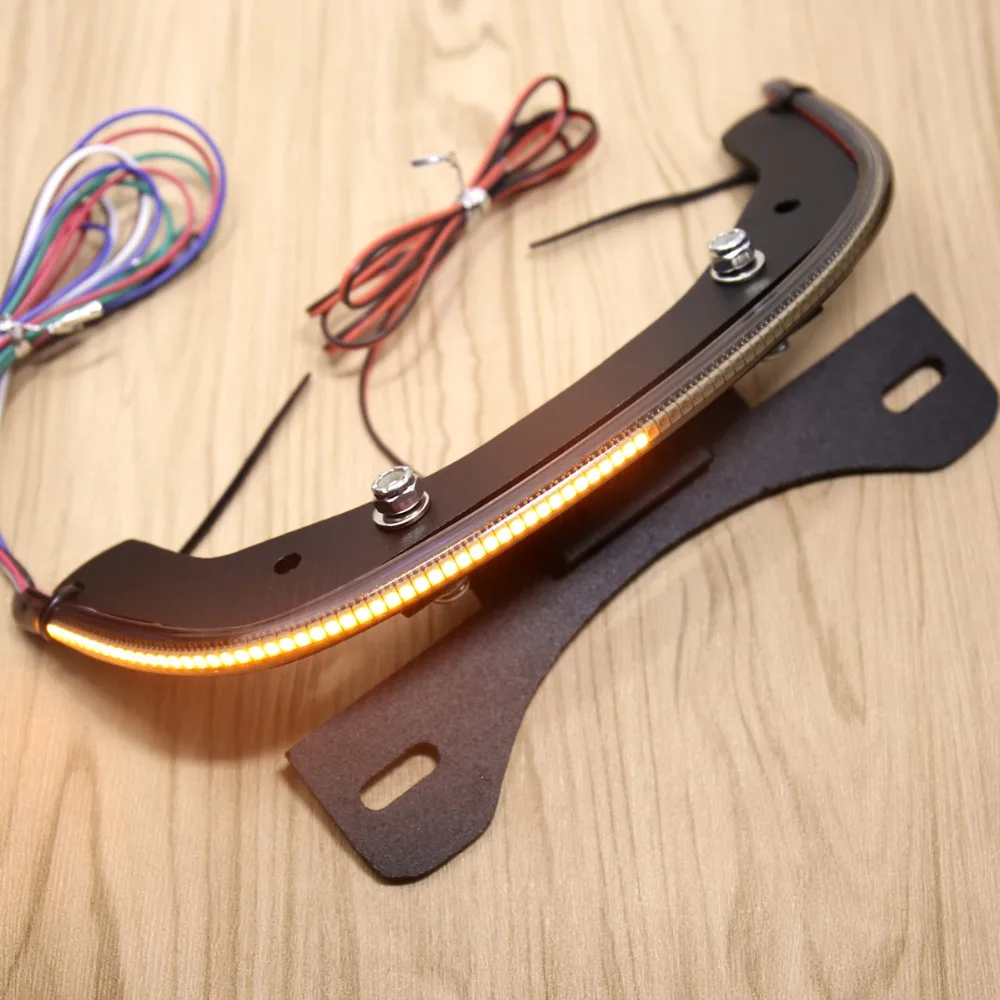 Светодиодный встраиваемый задний фонарь Fender Eliminator Дымчатая балка для Harley V Rod Night