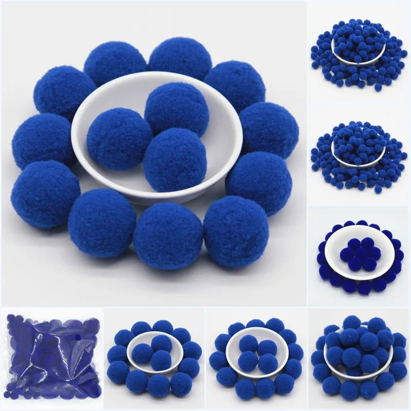 50 X 25mm azul de bebé Pompones