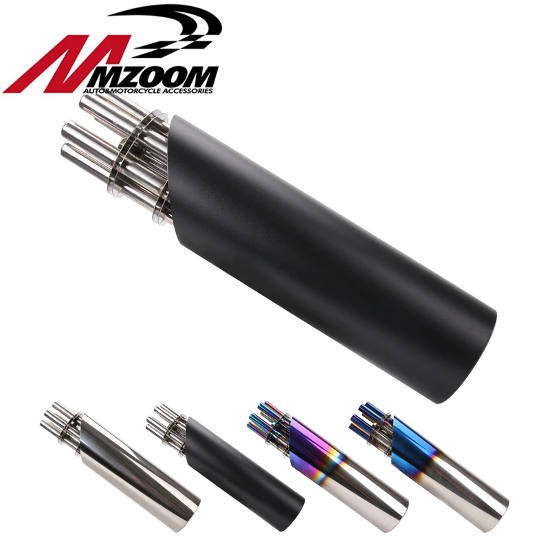 Motorcycle Exhaust Pipe Modified Exfoliate Gatling Gun Style Can Rotate