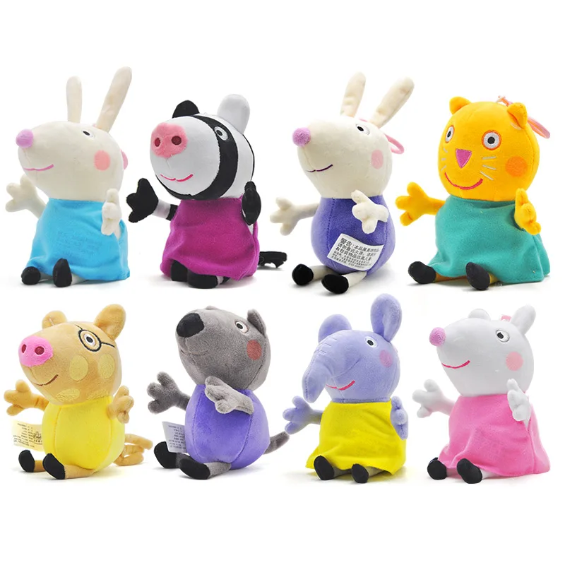 

Peppa Pig George Family friend 19cm Plush Stuffed Doll Toys Peppa Friends Candy Danny Pedro Emily Birthday Gift For Kids