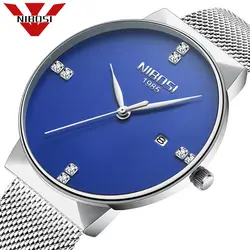 NIBOSI спортивные Дата для мужчин s часы лучший бренд класса люкс водостойкие часы для мужчин ультра тонкий циферблат Кварцевые часы