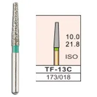 12 шт. стоматологический Алмазный ФГ 1,6 мм плоский конус Бур для NSK Стиль высокоскоростной воздушный турбинный TF-13C, TF-12F, TF-21F, TF-12EF, TF-21EF