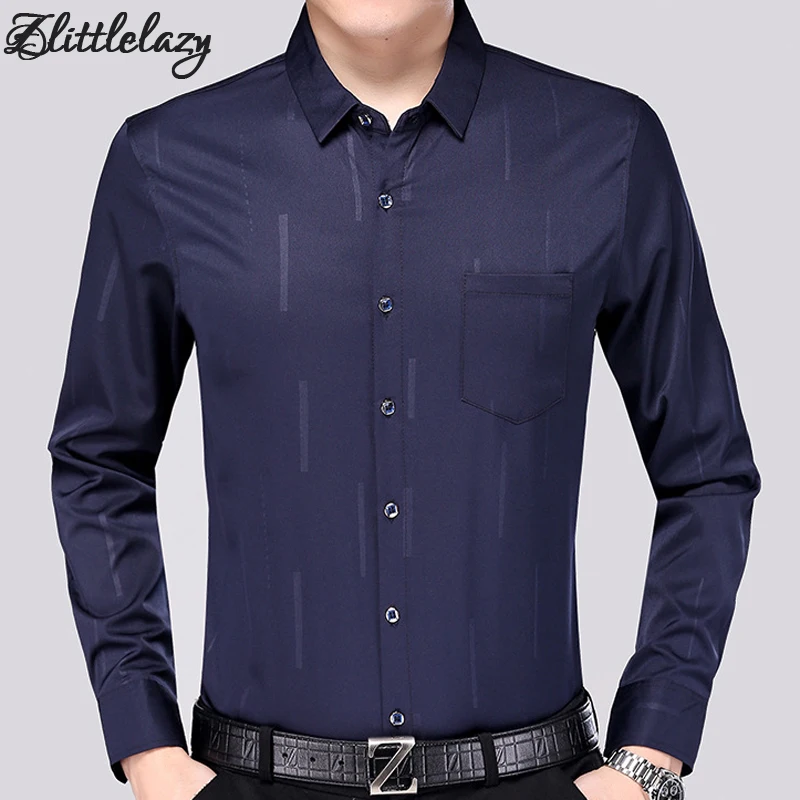 2018 Новый slim fit Зима Толстые Мужская рубашка camisa социальной masculina повседневные Длинные рукава линии мужская хлопковая рубашка одежда 42370