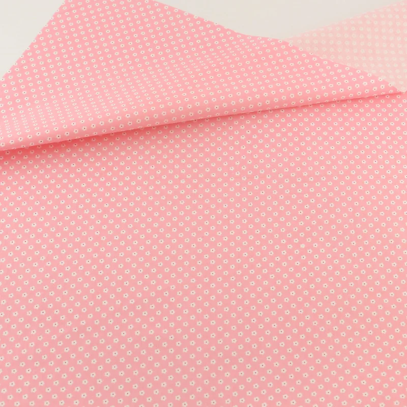 Мини-платье розового цвета с цветочным узором твиловая, хлопковая ткань Высокое качество Квилтинга Постельные принадлежности украшения для платья текстильная Лоскутная вышивная ткань