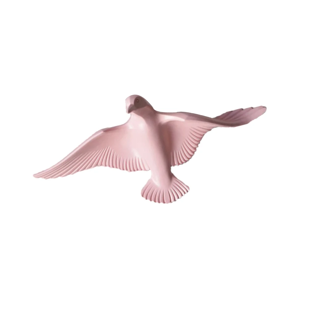 3D Resin Flying Seagull Birds Crafts Wall Art Sculpture Living Room Bedroom Wall Hanging Decoration