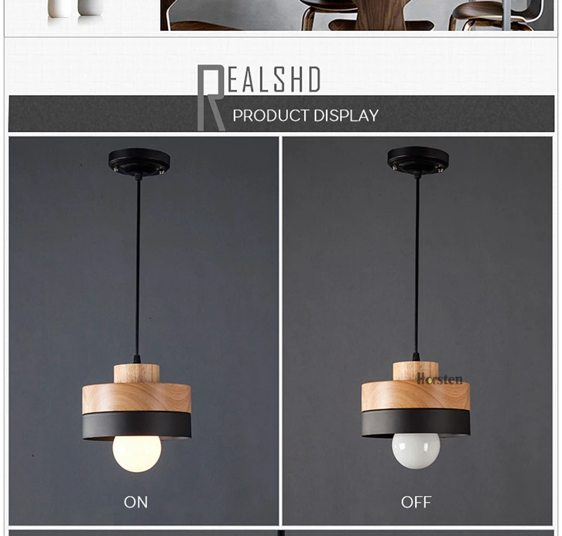 Horsten Modern Nordic Solid Wood Pendant Lights Minimalism Pendant Lamp For Dinning Room Living Room Bar Cafe Hanging Light (6)