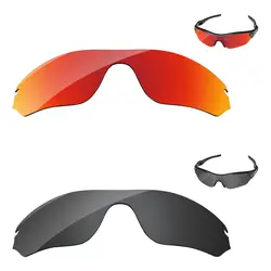 Черный и огонь красный 2 шт. Поляризованные замена оптические стёкла для радар край солнцезащитные очки женщин рамки 100% UVA и UVB защиты
