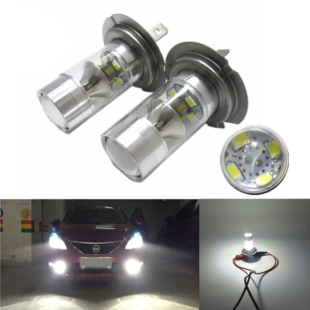 

1 Pcs H 7 60 W Aluminum Alloy Led Car Light LED Bulb Car Styling Side Headlight Fog Auto Front And Rear Fog Lamp Auto Supplies
