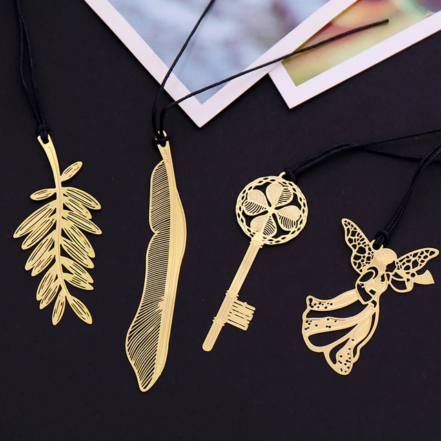 Retro Feather Leaf Bookmark for Books Animal Metal Bookmarks Clip Handmade  Decorative DIY Stationery Delicate Gift Book Marks - AliExpress