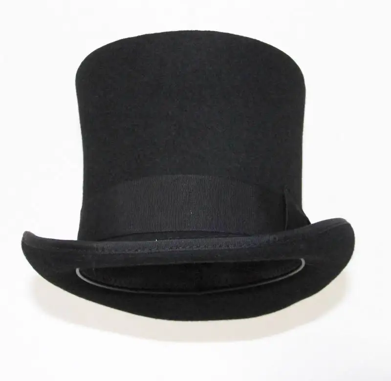 13,5 см(5,3 дюймов) черная шляпа в стиле стимпанк топ «сделай сам» шляпа в викторианском стиле Винтаж традиционная шерсть бейсболка с меховым помпоном бобровая шляпа