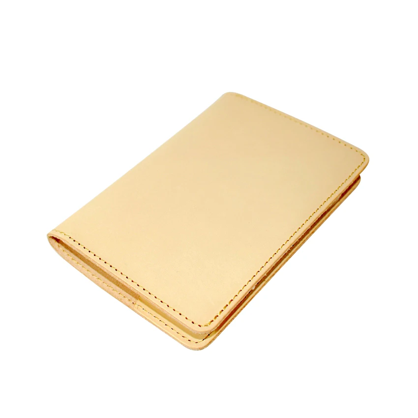 Original color Tanning Leather Passport Cover Card Holders Imprint Name