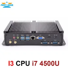 Mini Computer Fanless Mini PC Windows 10 Core i7 4500U 2*RS232 industrial PC Rugged PC 4K Ultra HD Display