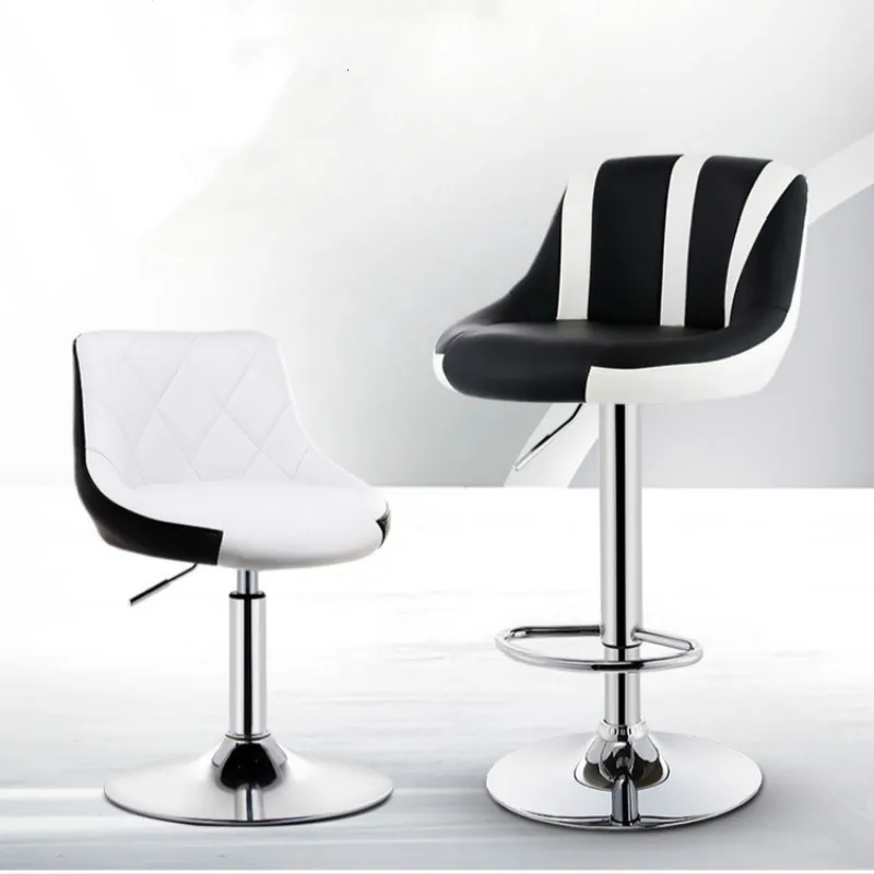 10%European bar stool lift rotating bar chair cash register high stool home beauty front back stool