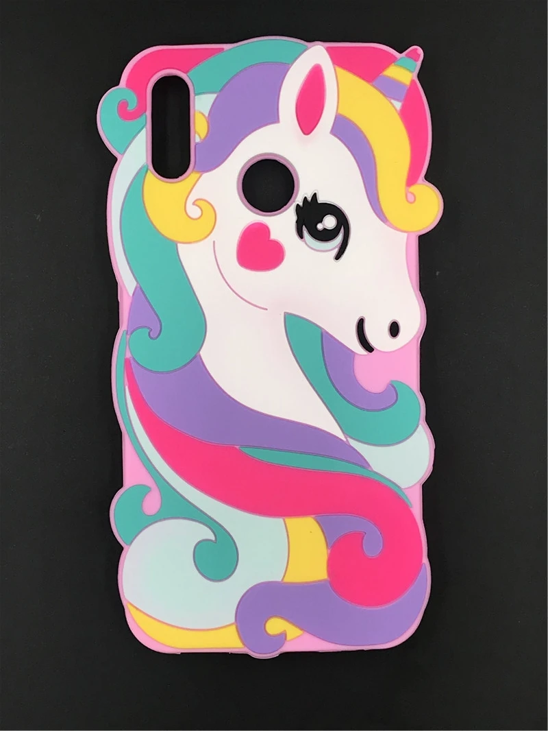 

For Huawei P20 Lite NEW Cute 3D Cartoon Rainbow smile Unicorn Horse Silicone Soft Phone Cover Case For Huawei P20 Lite/Nova 3e