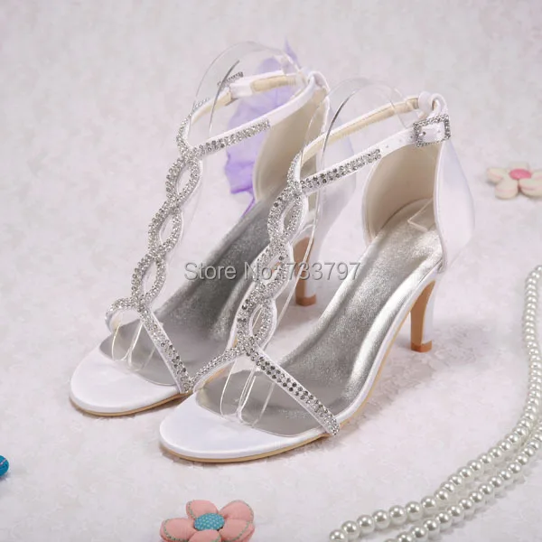 Fashionable Ivory Sandals Summer Women Heels Wedding Bridal Free Shipping Custom Handmade