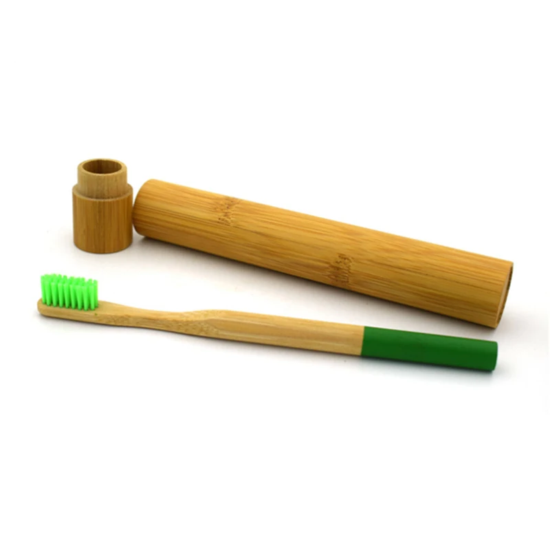 Новый 1 шт. натурального бамбука Зубная щётка уголь зубная щетка низкоуглеродистой древесины ручка переносной путешествия открытый устные