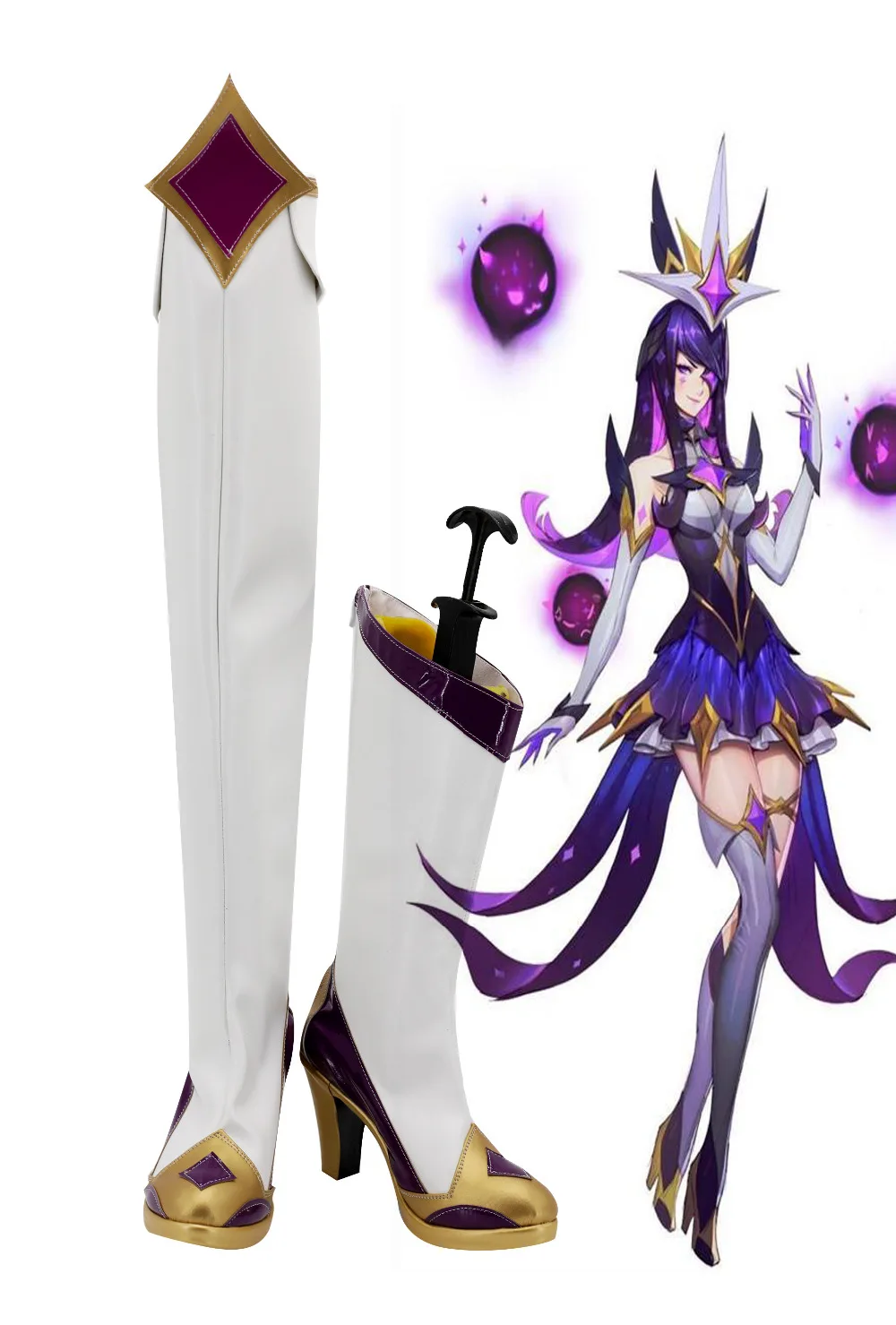 

Game LOL Star Guardian Syndra Cosplay Boots Shoes Costume Boot Accessories