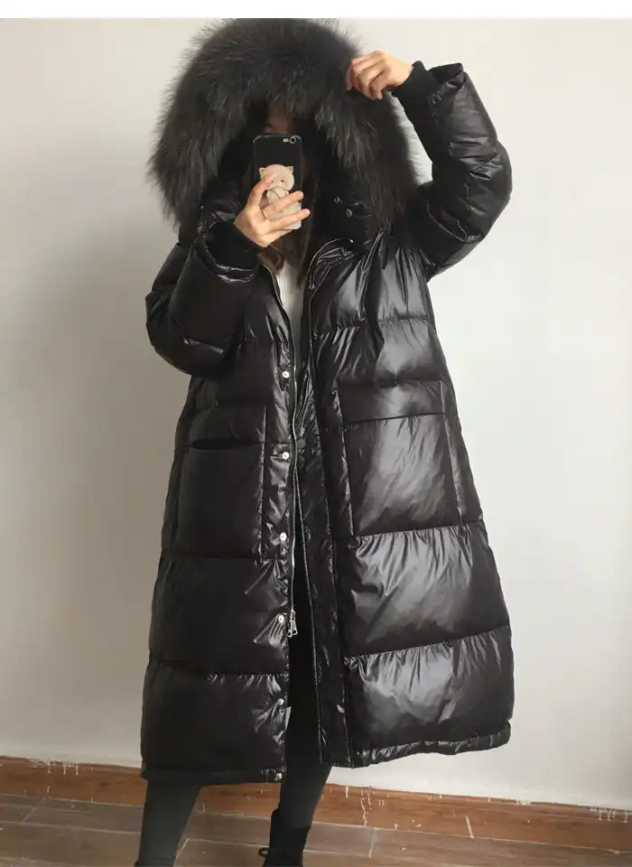 raccoon fur puffer coat