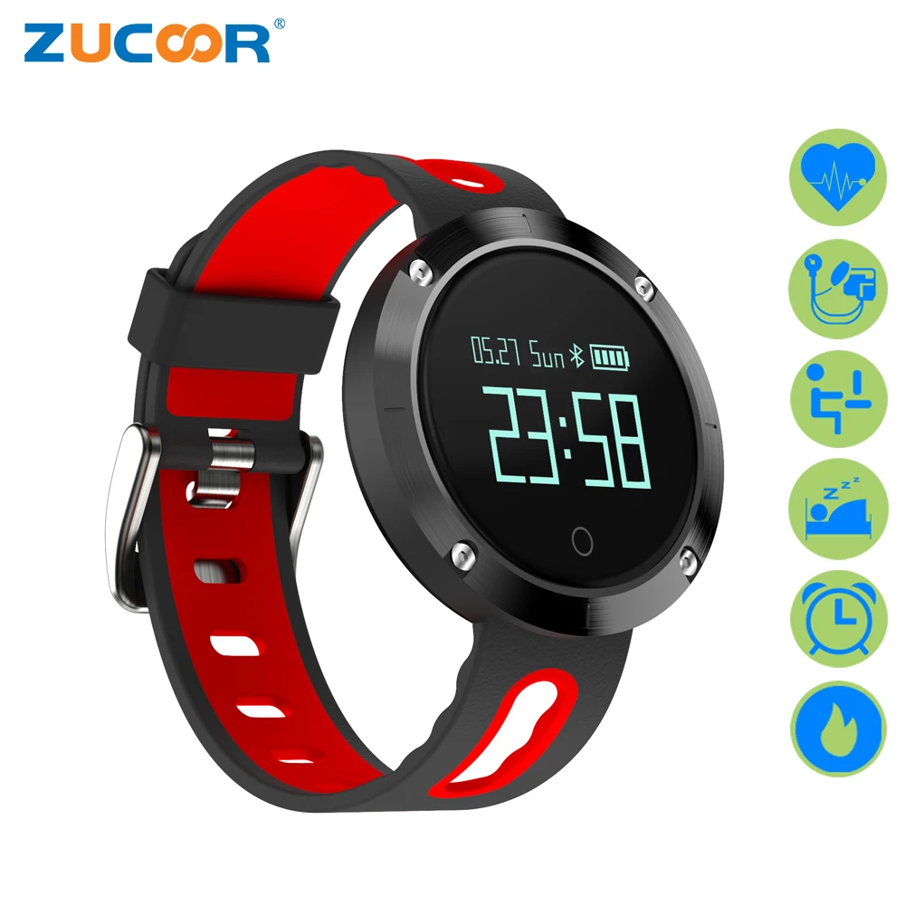 ZUCOOR Smart Band Fitness Bracelet Wearable Device Eletronico Ring DM58 Tonometer Tracker Smartband Bangle Pk Xiomi | Электроника