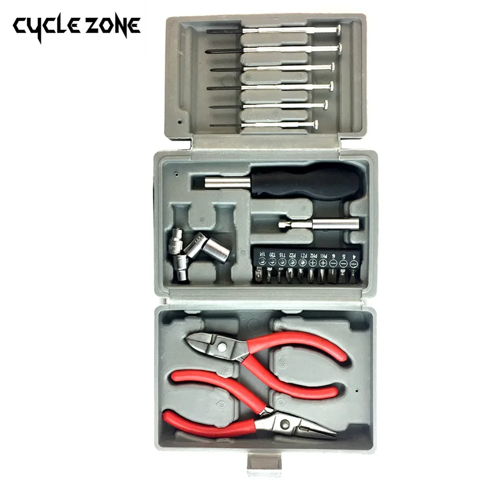 

24Pcs Screwdriver Pliers Hand Tools Set Multifunctional Universal Car Electrical Household Repairing Portable Emergency Toolbox