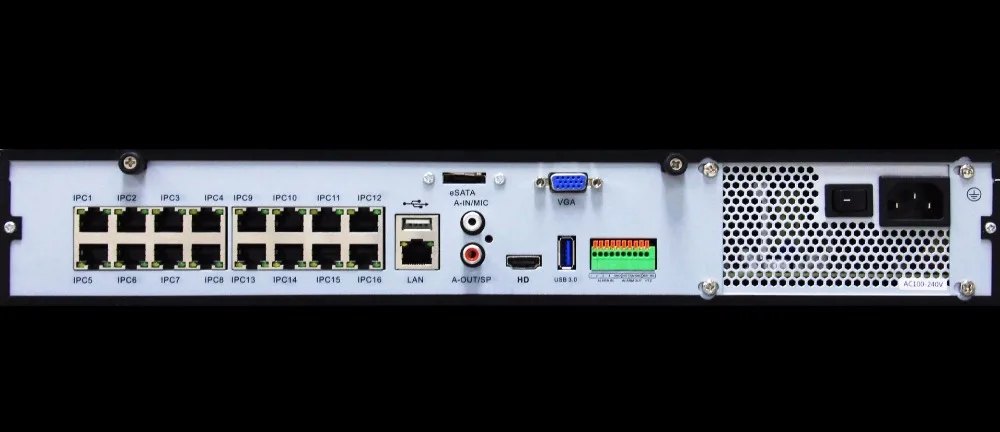 H.265/h.264 nvr p2p 36CH 4 كيلو الهاتف المحمول الكمبيوتر الشخصي مع الحرة cms دعم 16ch موانئ poe امدادات الطاقة ل ip كاميرات