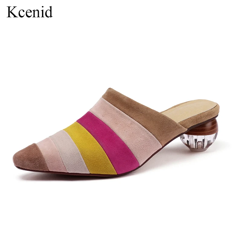 colorful mules shoes