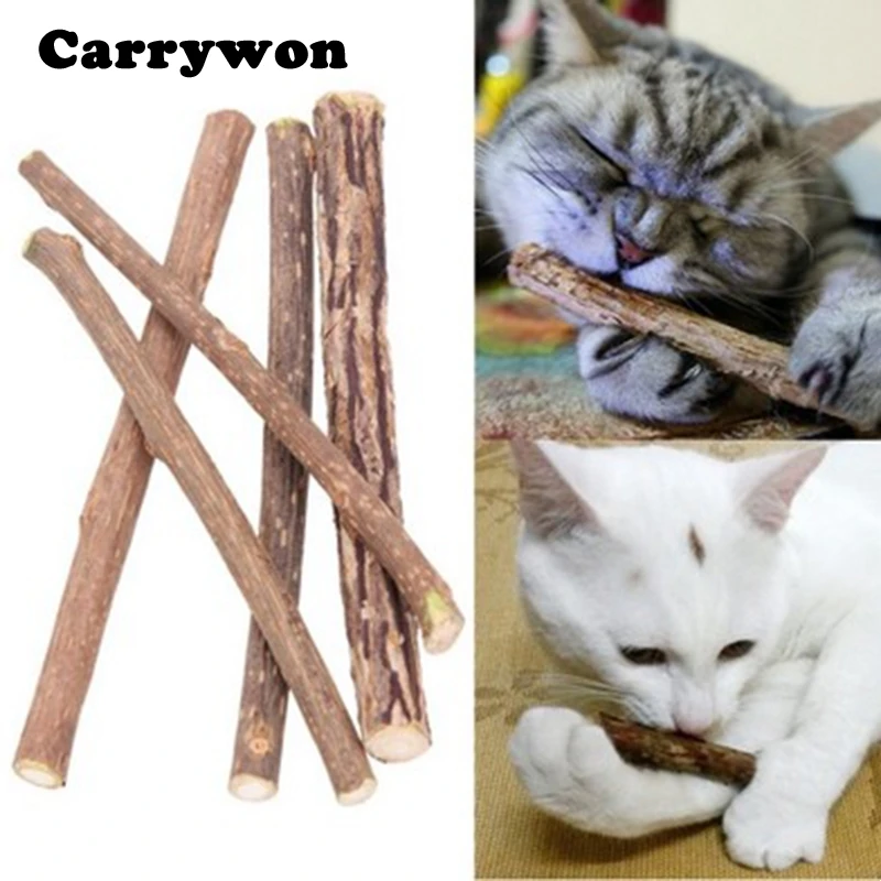 Carrywon 5Pcs/Lot Cat Cleaning Teeth Pure Natural Catnip Pet Cats Molar Toothpaste Stick Fruit Matatabi Snacks Sticks | Дом и сад