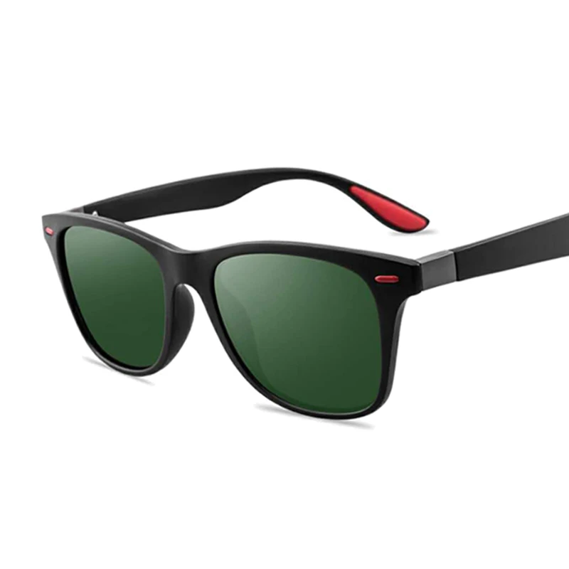 Модные фирменные дизайнерские поляризованные солнцезащитные очки для мужчин и женщин, солнцезащитные очки с квадратной оправой для вождения, мужские очки с зеркальным покрытием для женщин