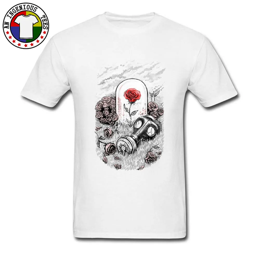Birthday Short Sleeve Tops Tees Father Day Faddish Crewneck Cotton Fabric T Shirt Men's Top T-shirts The Last Flower On Earth The Last Flower On Earth white