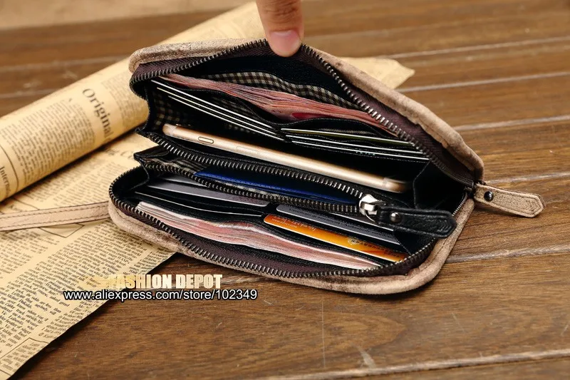 Очень специальный кожаный бумажник с застёжкой-молнией сумка на молнии для мужчин и женщин держатель кошелька для кредитных карт